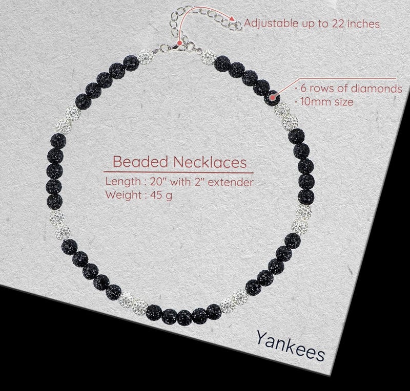 SUPBOMM Baseball Ice Necklace, Bling Beaded Necklaces, Drip Chain, League Team Colors Gifts for Men - Image 2